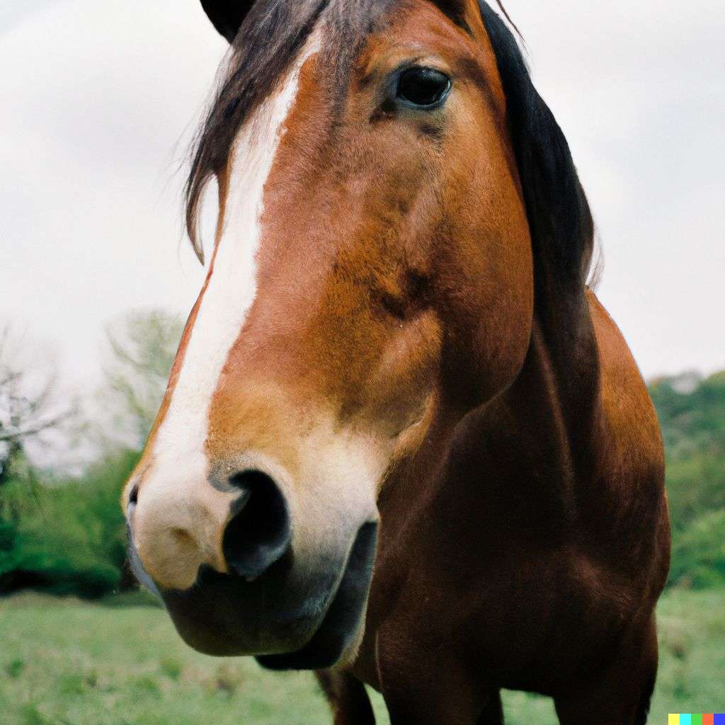 a horse, photograph taken on Kodak Portra 160 film